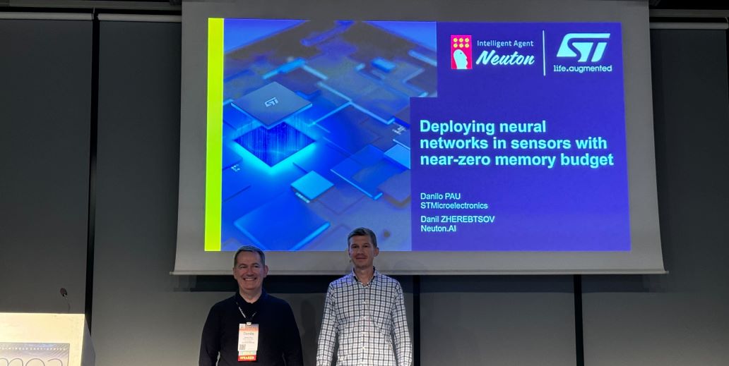 Neuton.AI and ST jointly presented at the tinyML EMEA Innovation Forum 2024